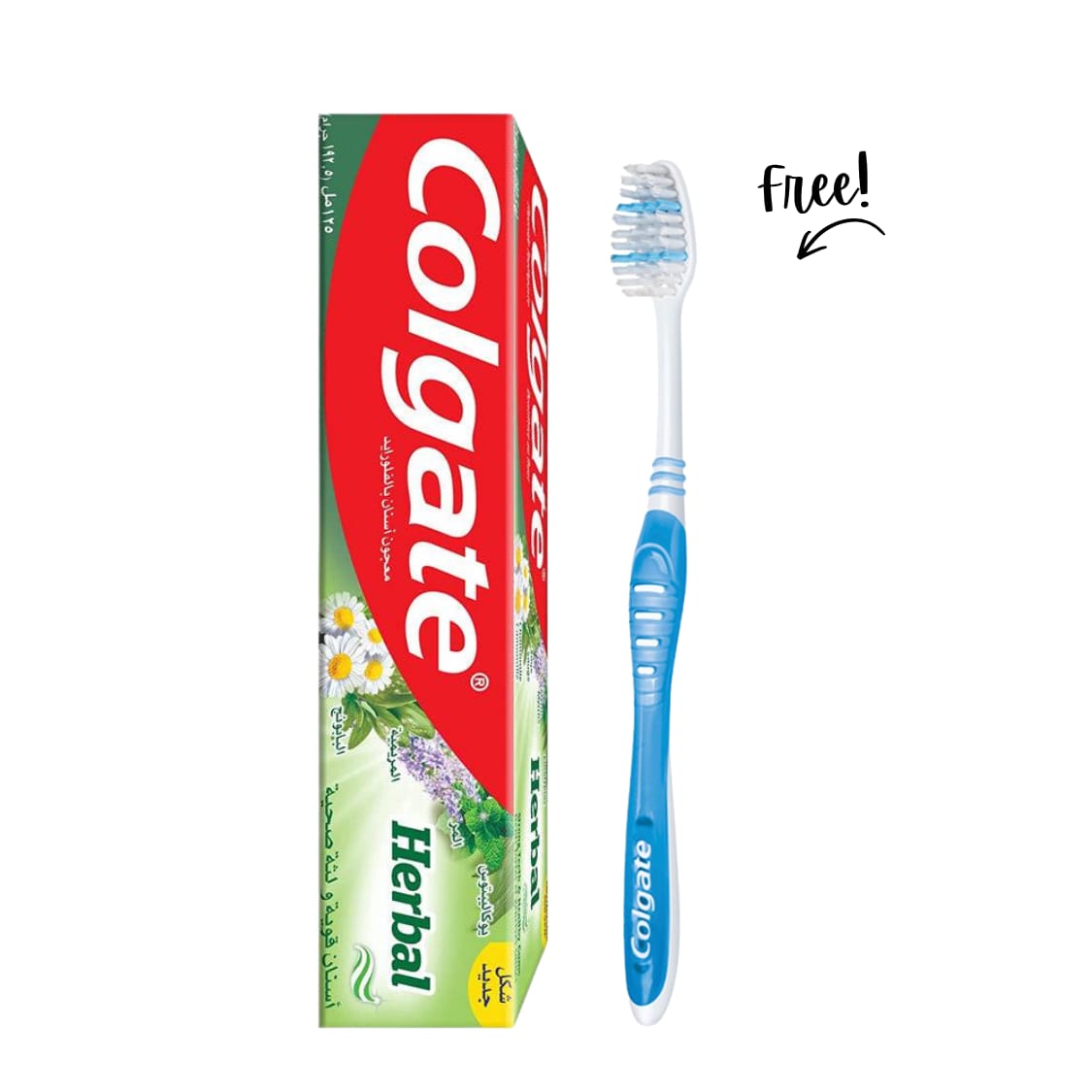 Colgate Herbal Toothpaste 100 Ml Get Free Colgate Toothbrush Double Action Medium